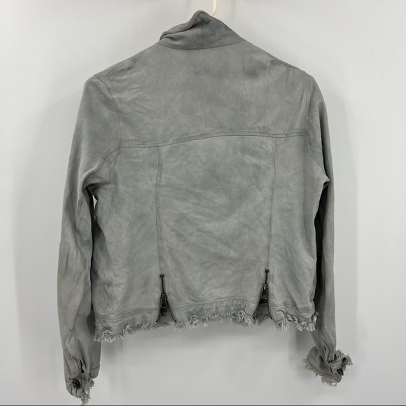 Jakett Light Blue Leather Jacket Medium - Picture 5 of 11